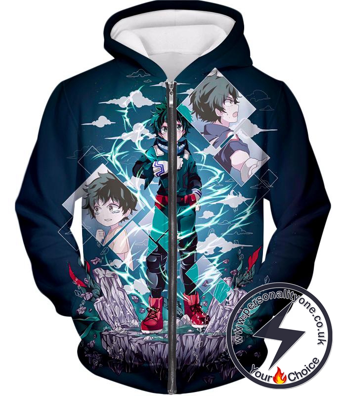 My Hero Academia Chasing the Dreams of Hero Izuki Midoriya Awesome Anime Zip Up Hoodie